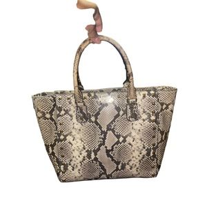 Michael Kors Saffrin Studded Snakeskin Shoulder Tote